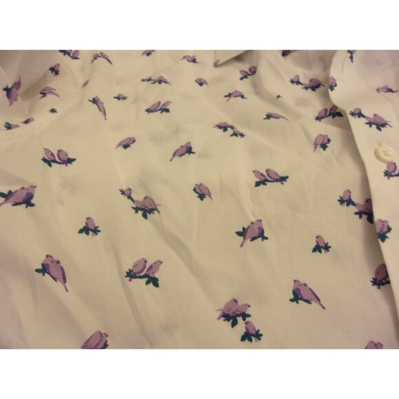 Bonobos Purple Dove Bird Long Sleeve Shirt Sz 15.5-32 Cotton Spandex Slim Fit - Picture 7 of 7